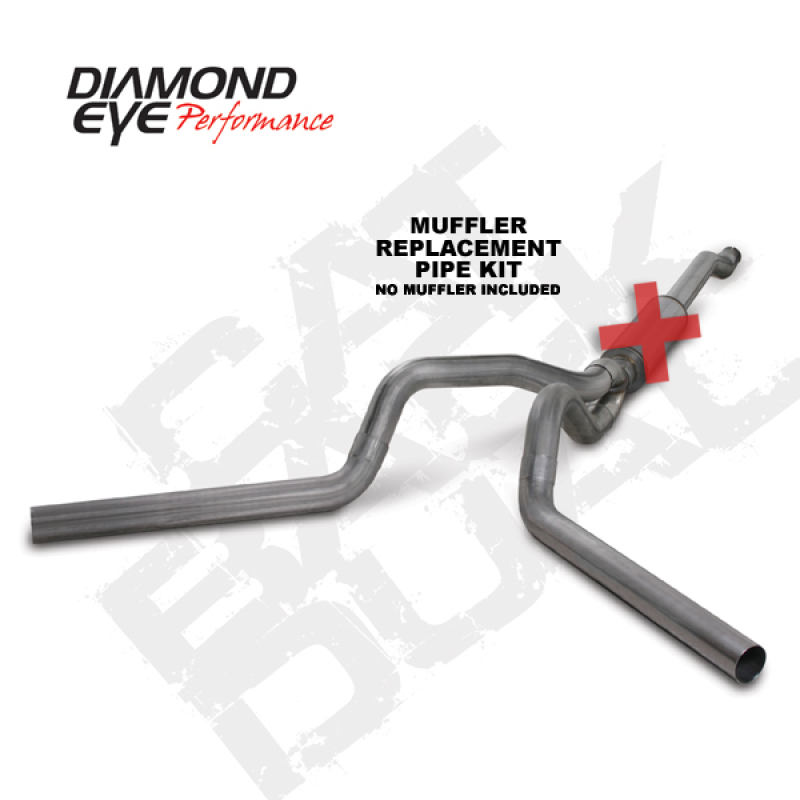 Ford F250 Performance Exhaust - Diamond Eye Performance - Catback Dual SS - `03-`07